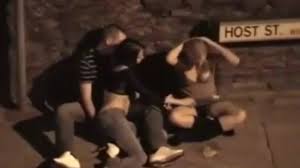 Girl get fingered while her friend pukes on the sidewalk - ThisVid.com