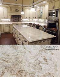 Quartzite is quite durable and harder than granite. Taj Mahal Quartzite Has A Soft Look A Very Light Color Of A White Marble A Kitchen Remodel Countertops Granite Countertops Kitchen Quartz Kitchen Countertops