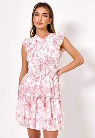 Maybe you would like to learn more about one of these? White Floral Print Sleeveless Wrap Ruffle Dress Missguided