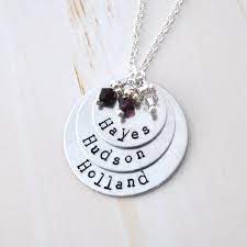 Mother Necklace Mom Of 3 Personalized Necklace Mommy Necklace 3 Kids Name Birthstones Three Kids Children Kinderhalskette Mutter Halskette Mama Halskette