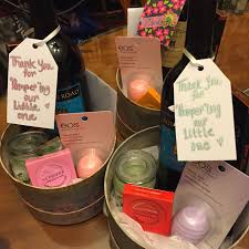 Thank You Baskets For Friends Who Hosted Our Baby Shower Baby Shower Host Gift Shower Hostess Gifts Baby Shower Hostess Gifts