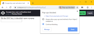 When you select that small box, a small drop down menu will show appear. Google Changes How The Escape Key Is Handled In Chrome To Fight Popup Ads Zdnet