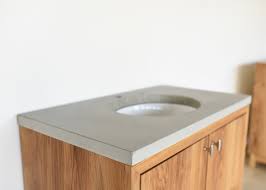 By ordering the cabinet only, you are able to personalize each component to the design of your bathroom. Concrete Vanity Top Single Oval Undermount Sink What We Make