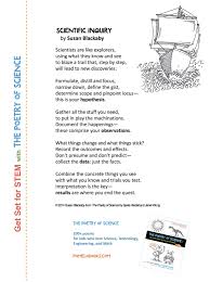 Inspire Wonder With Scientific Inquiry By Susan Blackaby From The Poetry Of Science And The Poetry F Poetry Worksheets How To Memorize Things Types Of Poems