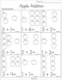 Free Fall Math Worksheet For Kindergarten Apple Addition Madebyteachers Kindergarten Math Worksheets Preschool Math Worksheets Kindergarten Math Worksheets Free