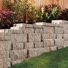 Pavestone Rockwall Small 4 In X 11 75 In X 6 75 In Palomino Concrete Retaining Wall Block 144 Pieces 46 5 Sq Ft Pallet 11012381 The Home Depot Landscaping Retaining Walls Sloped Garden Backyard Retaining Walls