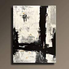 54 Large Original Abstract Painting Black White Gray Gold Painting Canvas Art Contemporary Modern Painting W Contemporary Art Canvas Abstract White Canvas Art