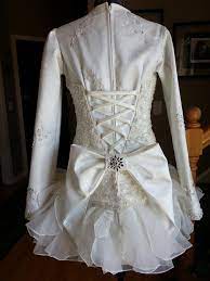 Wedding Dress Turned Into A Fabulous Irish Dance Solo Dress Costume Would Love To See The Front Irish Dance Solo Dress Irish Solo Dress Irish Dancing Dresses