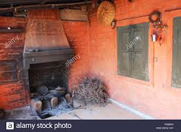 indian traditional kitchen in village