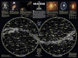 the heavens national geographic star chart poster