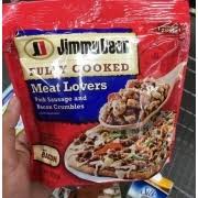 Meat lovers sausage and bacon crumbles. Jimmy Dean Meat Lovers Pork Sausage And Bacon Crumbles Calories Nutrition Analysis More Fooducate