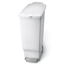 Enjoy free shipping on most stuff, even big stuff. Simplehuman 40 Liter 10 6 Gallon Slim Kitchen Step Trash Can With Secure Slide Lock White Plastic Walmart Com Walmart Com