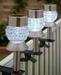 Diamond Set Of 3 Solar Clip Light Porch Patio Deck Railing Fence Outdoor Decor Afoyft Solar Led Lights Clip Lights Solar Deck Lights