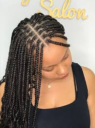 Marley hair can be straightened, styled in braids, twists and locs and even curled on rods or rollers for big, voluminous curls. Box Braid Hairstyles For 2019 Afro Hair Salon London