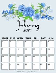 If you need a free printable february calendar, look no further! Cute Free Printable February 2021 Calendars 11 Pretty Designs Calendarkart