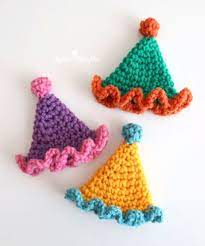 Mini Crochet Party Hats Repeat Crafter Me In 2021 Crochet Crochet Bee Party Hats