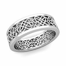 Celtic Heart Knot Wedding Band In 14k Gold Comfort Fit Ring 7mm Rings For Men Celtic Wedding Rings Tattoo Wedding Rings