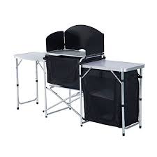 Outsunny Portable Foldup Camp Kitchen With Windscreen 6 Want To Know More Click On The Image Note It Is Affil Camping Table Camping Furniture Camp Kitchen