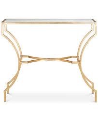 This console table is the perfect combination of vintage flair with a modern farmhouse style. Alphonse Curved Brass Glass Console Table
