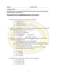 Dato' seri najib tun abd razak. Kuiz Merdeka