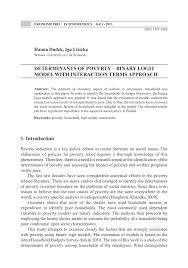 A good position paper does not only inform the reader of the possible outcome, but also provides the conclusion that is coherent. Pdf Determinants Of Poverty Binary Logit Model With Interaction Terms Approach