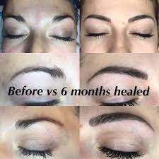 Bailey Before And After 6 Months Healed Microblading Eyebrows After Care Microblading Healing Process Microblading Aftercare