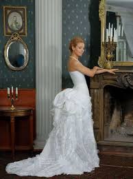 Click To Buy Custom Made Ivory Silk Victorian Bustle Dress Mermaid Bridal Dress B Wedding Dress Bustle Bridal Dresses Vintage Vintage Style Wedding Gowns