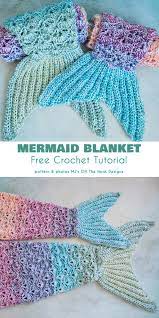 From bernat to cabled cocoon ones; Mermaid Tail Blanket Free Crochet Patterns