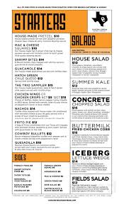 Idris elba, caleb mclaughlin, jharrel jerome and others. Concrete Cowboy Menu In Frisco Texas Usa