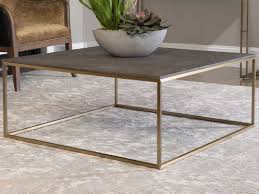 Maybe you would like to learn more about one of these? Uttermost Trebon Charcoal Gray Brushed Brass 38 Wide Square Coffee Table Ut25370