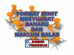 Untuk melihatkan sendiri contoh format minit mesyuarat terkini boleh semak pada pautan gambar di bawah ini. Minit Mesyuarat Format Baharu Sumber Pendidikan