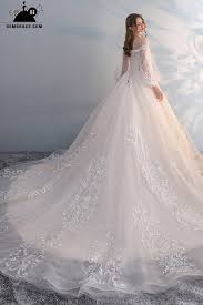 Wedding Dresses With Sleeves Gorgeous Off Shoulder Unique Lace Ballgown Wedding Dress With Puffy Sleeves Princess Style E8908 At Gemgr Co Dau Phu Dau đam Cưới