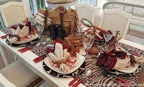 Animal safari dinner plates, 8ct $7.09. On Safari An African Safari Themed Tablescape Dinner Party Table Settings Safari Decorations Party Table Settings