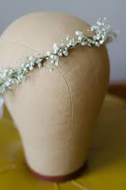 Babys Breath Flower Crown Halo Hair Wreath With Real Dried Flowers For Bride Bridal Wedding Party Engagement Thin Version Baby Breath Flower Crown Flower Crown Wedding Babys Breath Flowers