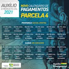 Dessa maneira, a nova rodada iniciou no mês de abril. Calendario De Transferencias E Saques Da Quarta Parcela Do Auxilio Emergencial 2021 E Antecipado Dataprev