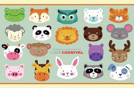 Cute Animal Faces Clip Art Face Icon Face Drawing Cute Animals