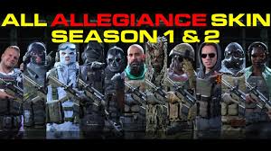 Warzone season 5 introduces a handful of new skins and operators for you to unlock in the this page lists all skins and operators available in season 5, and at which tiers they unlock. All Allegiance Skins Season 1 2 Call Of Duty Modern Warfare Youtube