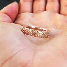 Rose Gold Honeycomb Mens Wedding Ring Regram Via Berlingerjewelry Mens Wedding Rings Gold Wedding Rings Rose Gold Rose Gold Mens Ring