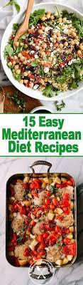 15 Easy Mediterranean Diet Meal Prep Recipes Meal Prep On Fleek Easy Mediterranean Diet Recipes Mediterranean Diet Recipes Mediterranean Recipes