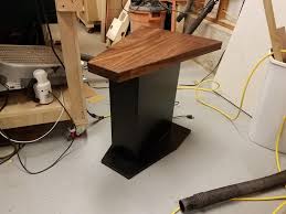Place a lamp on the large top surface or use it to keep your beverage within arm's reach. Wedge Shaped Side Table Studio711 Com Ben Martens