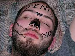 The largely monochrome painting, which is one square metre, was hung in collaboration with the hospital's managers in a foyer. Unexpected Banksy Piece Appears On Man S Face After He Falls Asleep At House Party