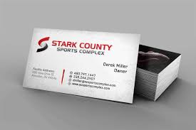 Custom printed materials for sports, gym and fintess businesses: Business Card Design Print Stark County Sports Complex