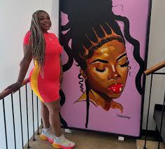 Great close out to our “Collective Glow” exhibit today at @compassartcenter  🙌🏽 Great vibes with good people 🥰💙 Another thank you to  @anotherdinahmytecreation for curating! We truly appreciate you and your  efforts