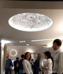 How can i install a light fixture in the ceiling of a finished room? Edge Lit Sculptured Plaster In Ceiling Domes