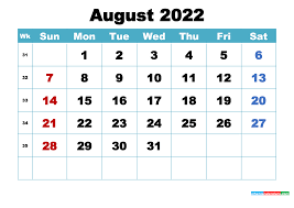 August 2022 Calendar Wallpaper Free Download