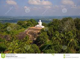 A Sculpture Of A Seated Buddha On Top Of The Ambasthala Mountain Mihintale Sri Lanka Stock Photo 104384694 Megapixl