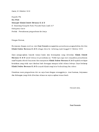 Oct 19, 2019 · membuat surat yang terkait dengan pekerjaan memang harus resmi. Surat Pengunduran Diri Sony Pdf