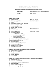 Feb 02, 2020 · syarat dan formulir pendaftaran inpassing guru non pns tahun 2020 resmi. Biodata Pengajuan Inpassing Tk