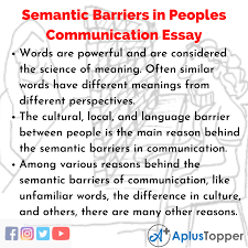 The paper focuses on the investigation of communicative noise at various levels of monocultural and intercultural communication. What Is Semantic Noise Example
