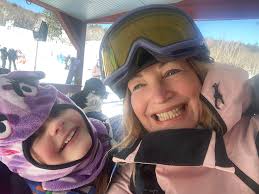 Skiing with kids as an older adult